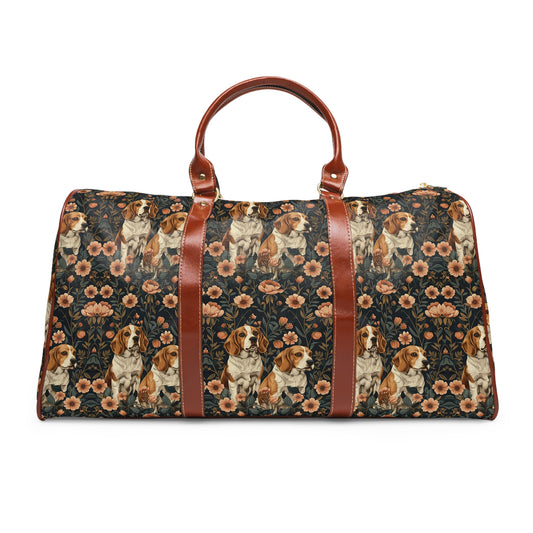 Beagle Blossom Bonanza Waterproof Travel Bag