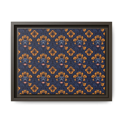 Royal Rottweiler Regalia Matte Canvas, Framed