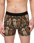 Blossoming Labradors Bouquet Men's Boxers