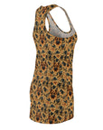 Autumnal German Shepherd Glamour Women's Racerback Dress