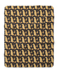 Golden Paws Floral Frenchie Sherpa Fleece Blanket