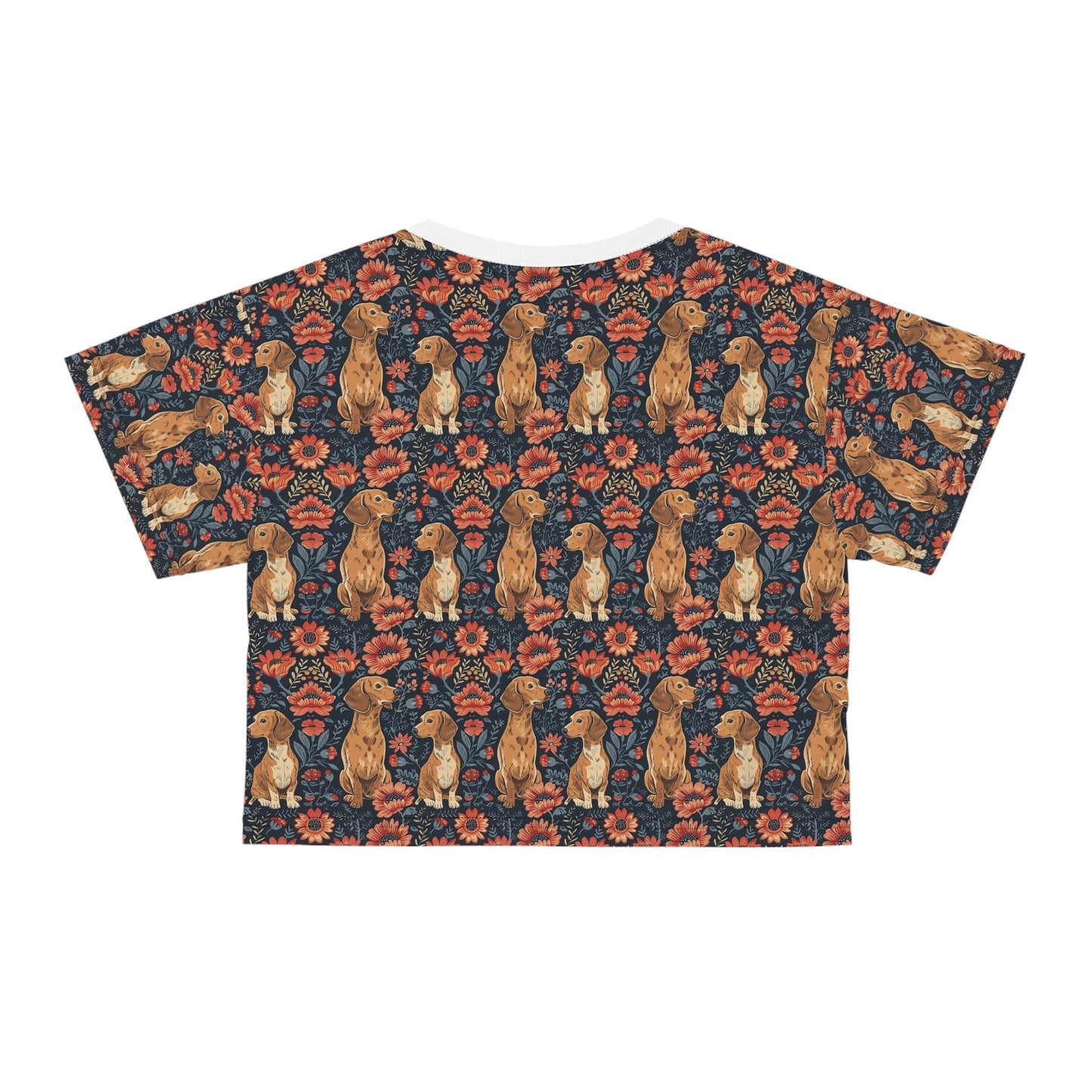 Floral Pawsome Dachsund Delight Crop Tee