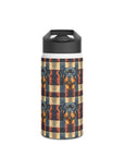 Pawsome Rottweiler Royalty Plaid Stainless Steel Water Bottle