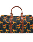 Dapper Dachshund Noir Glow Waterproof Travel Bag