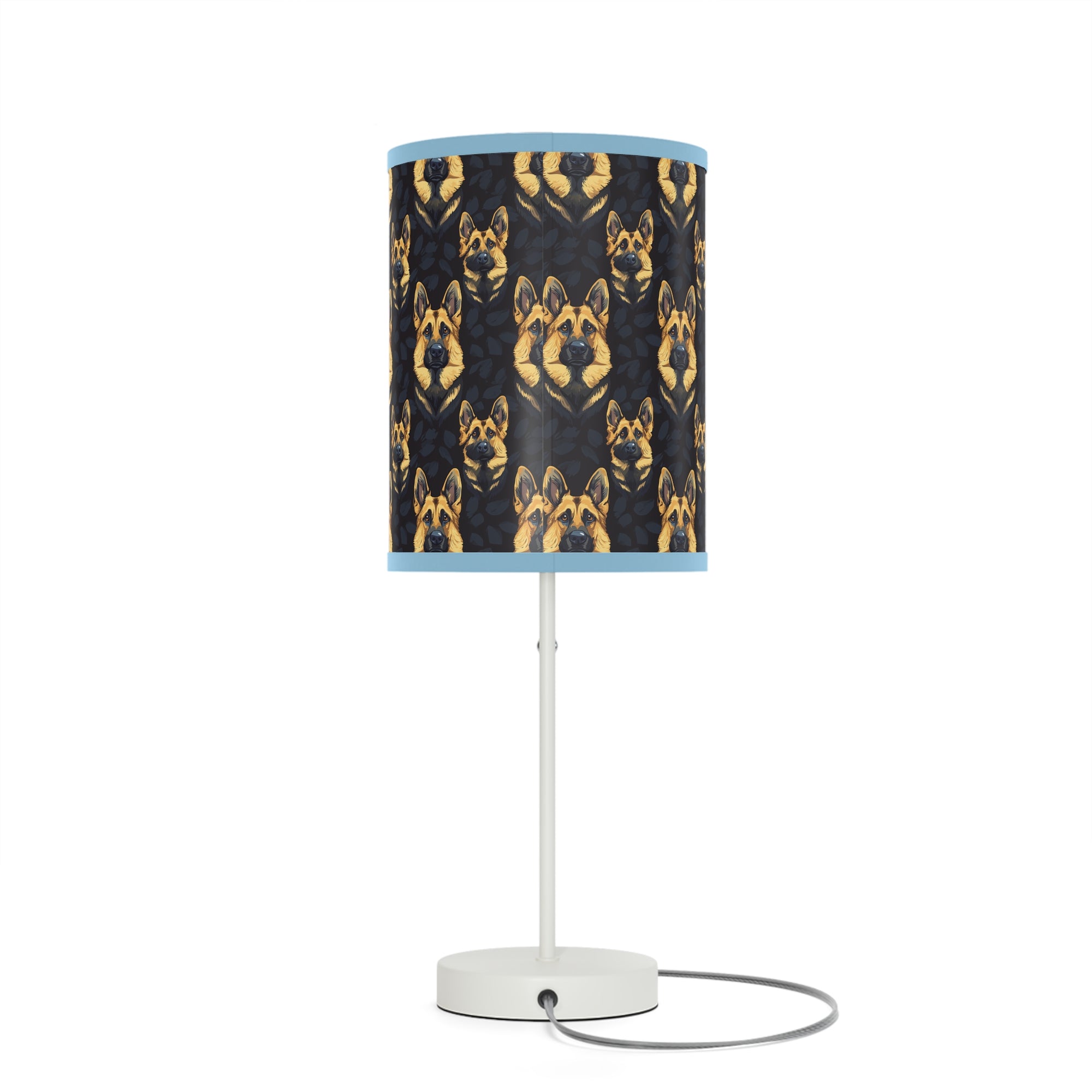 Majestic Hound Couture: German Shepherd LuxeBlend Lamp on a Stand