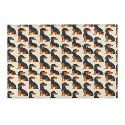 Dachshund Delight - Modern Area Rug