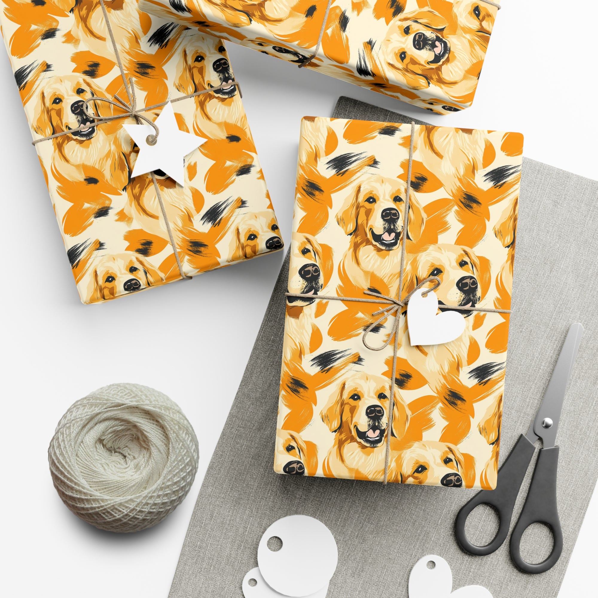 Golden Glitz &#39;n Glamour Woofwear Gift Wrap Papers