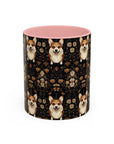 Nighttime Corgi Glow Stride Accent Coffee Mug