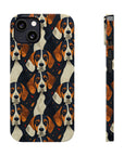 Beagle Glimmer Gaze Glamour Slim Phone Cases