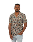 Blossoming Dachshunds Delight Men's Hawaiian Camp Shirt