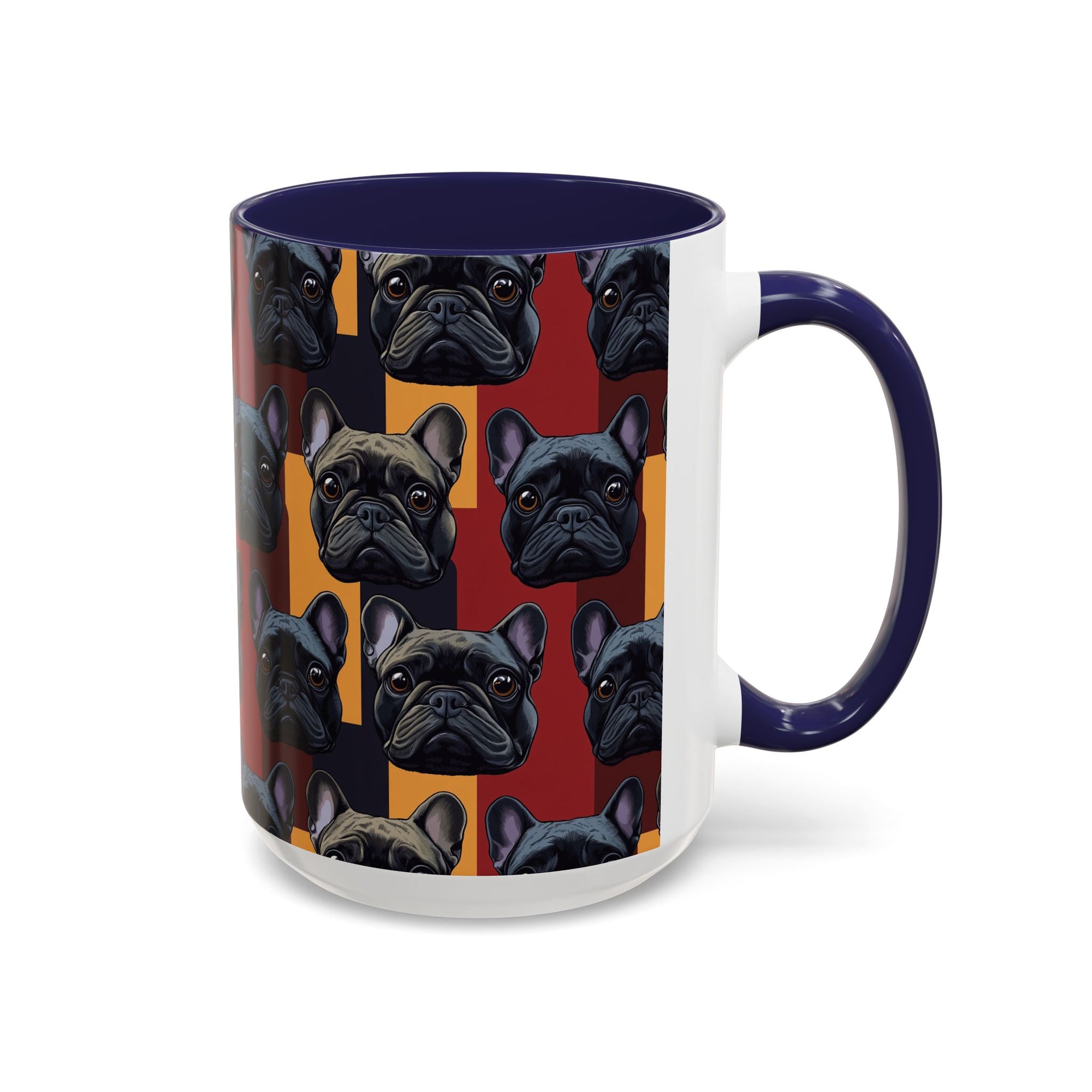 Chic Canine Checkmate - Frenchie Edition Accent Coffee Mug