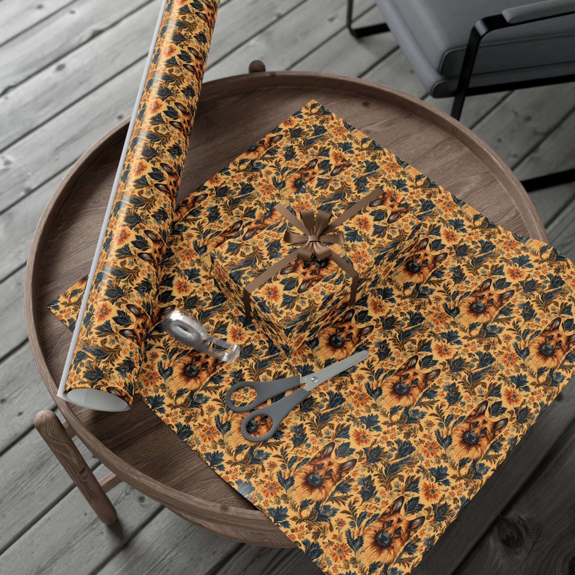 Autumnal German Shepherd Glamour Gift Wrap Papers