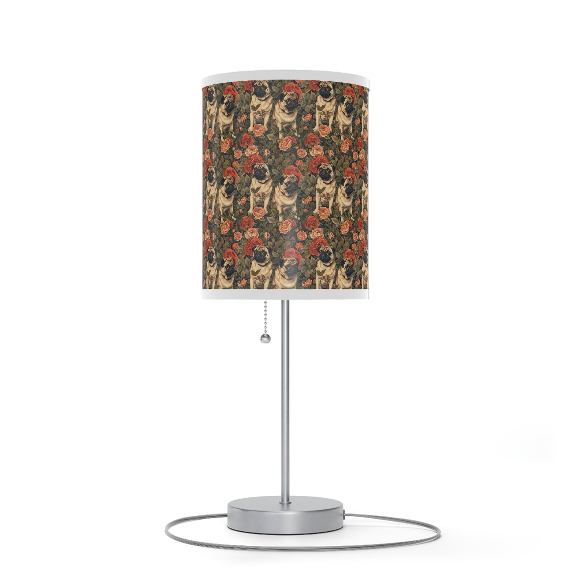 Blooming Pug Paradise Lamp on a Stand