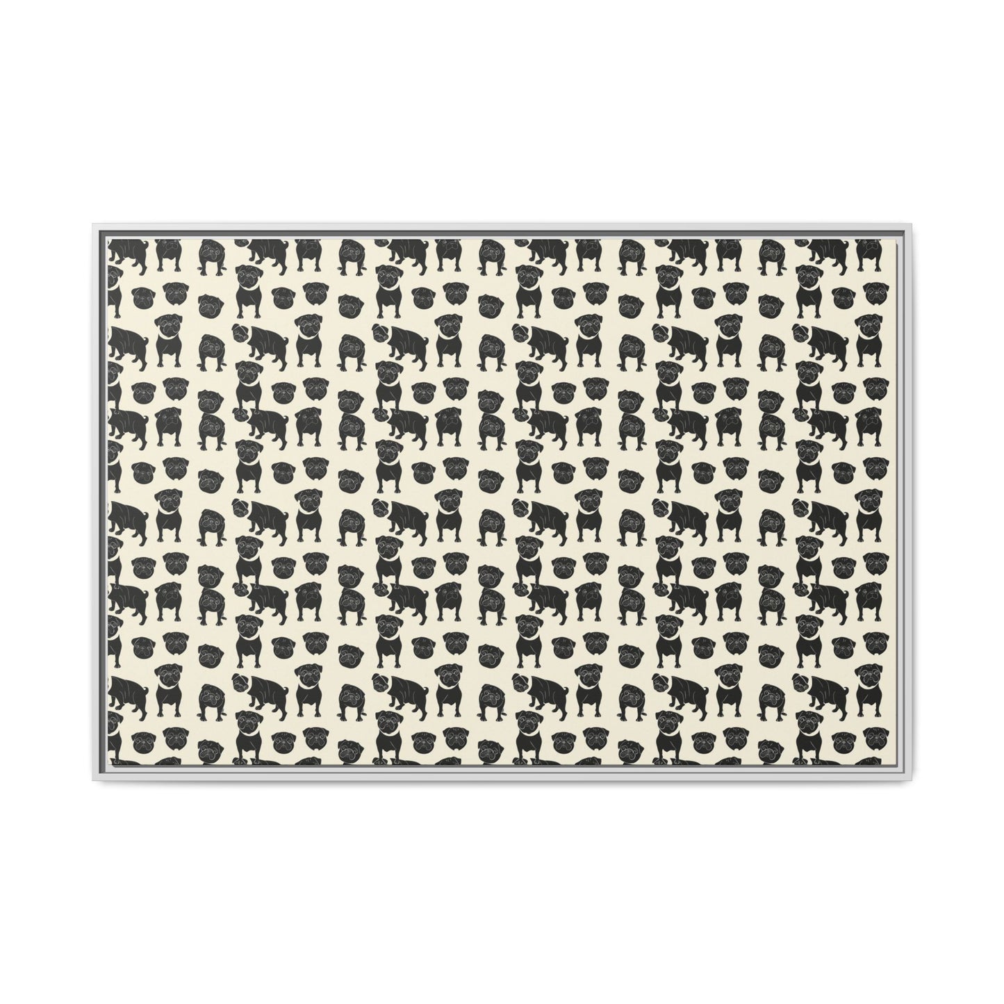 Puggie Pout Perfection Matte Canvas, Framed