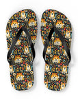 Corgi Rainbow Vine Dream Flip Flops