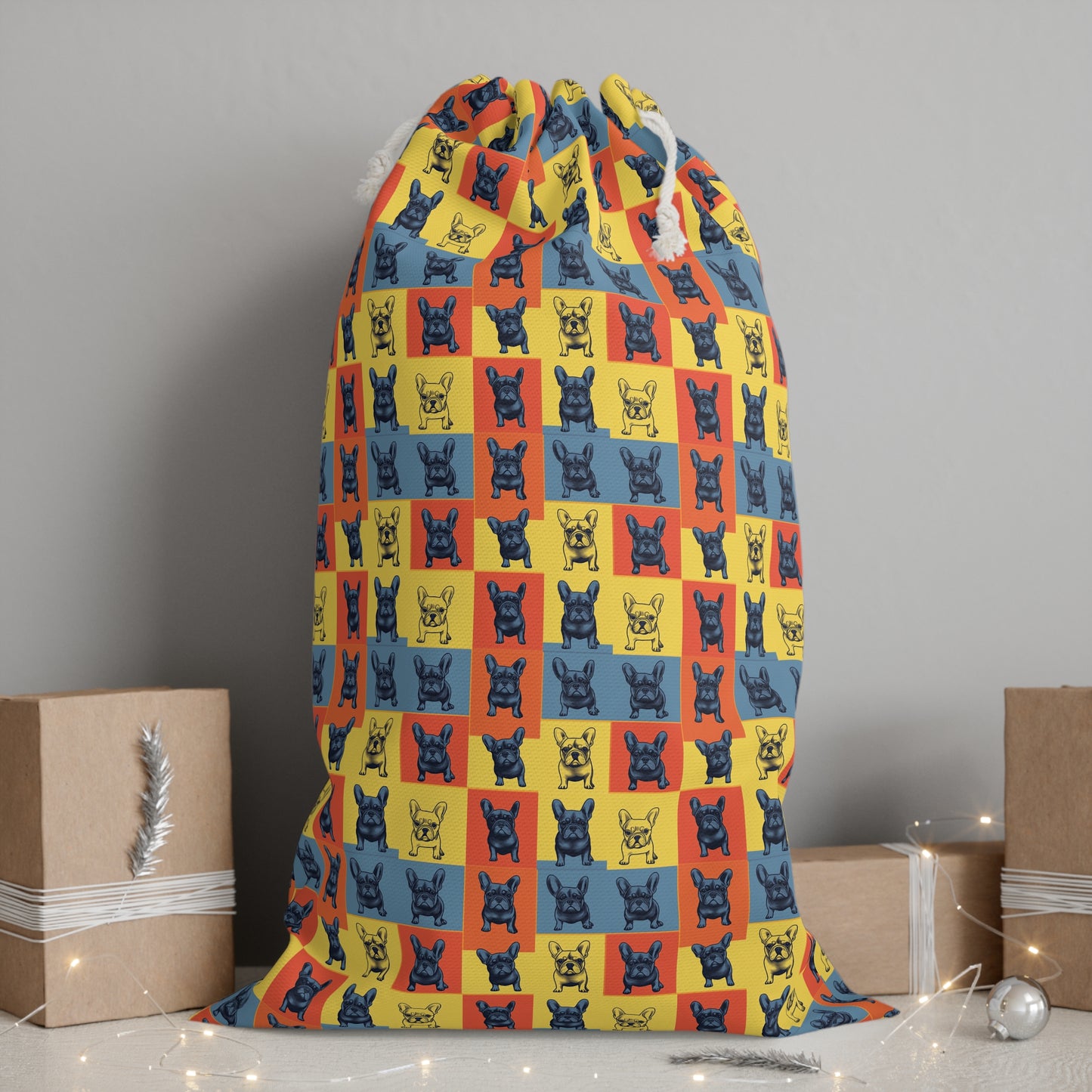 Frenchie Pop Art Pawfection Grid Sack