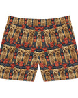 Yorkie Charm Twins Men's Mid-Length Swim Shorts