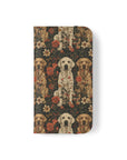 Blossoming Labradors Bouquet Flip Cases