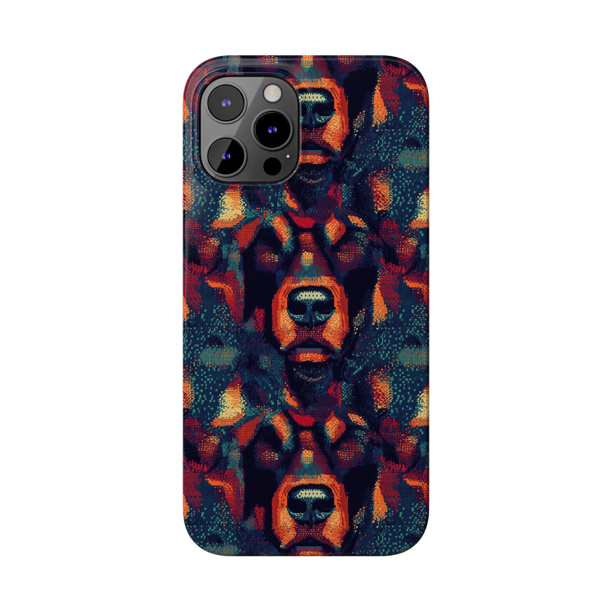 Rustic Rottie Charm Slim Phone Cases