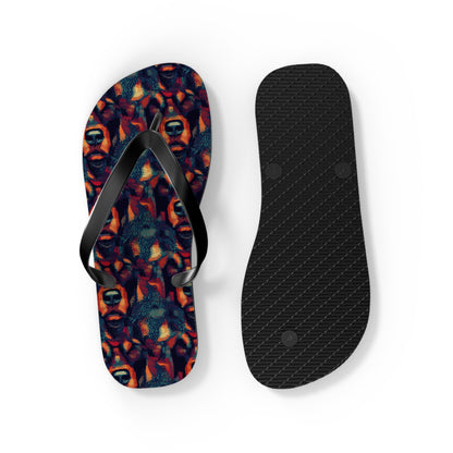 Rustic Rottie Charm Flip Flops