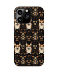 Nighttime Corgi Glow Stride Slim Phone Cases