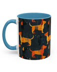 Dapper Dachshund Noir Glow Accent Coffee Mug