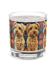 Yorkie Charm Twins Rocks Glass