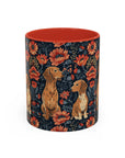 Floral Pawsome Dachsund Delight Accent Coffee Mug