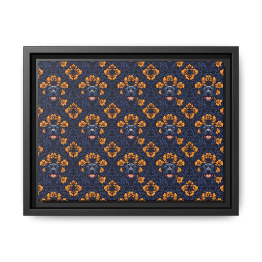 Royal Rottweiler Regalia Matte Canvas, Framed