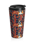 Boxer Blossom Tapestry Delight Stainless Steel Travel Mug