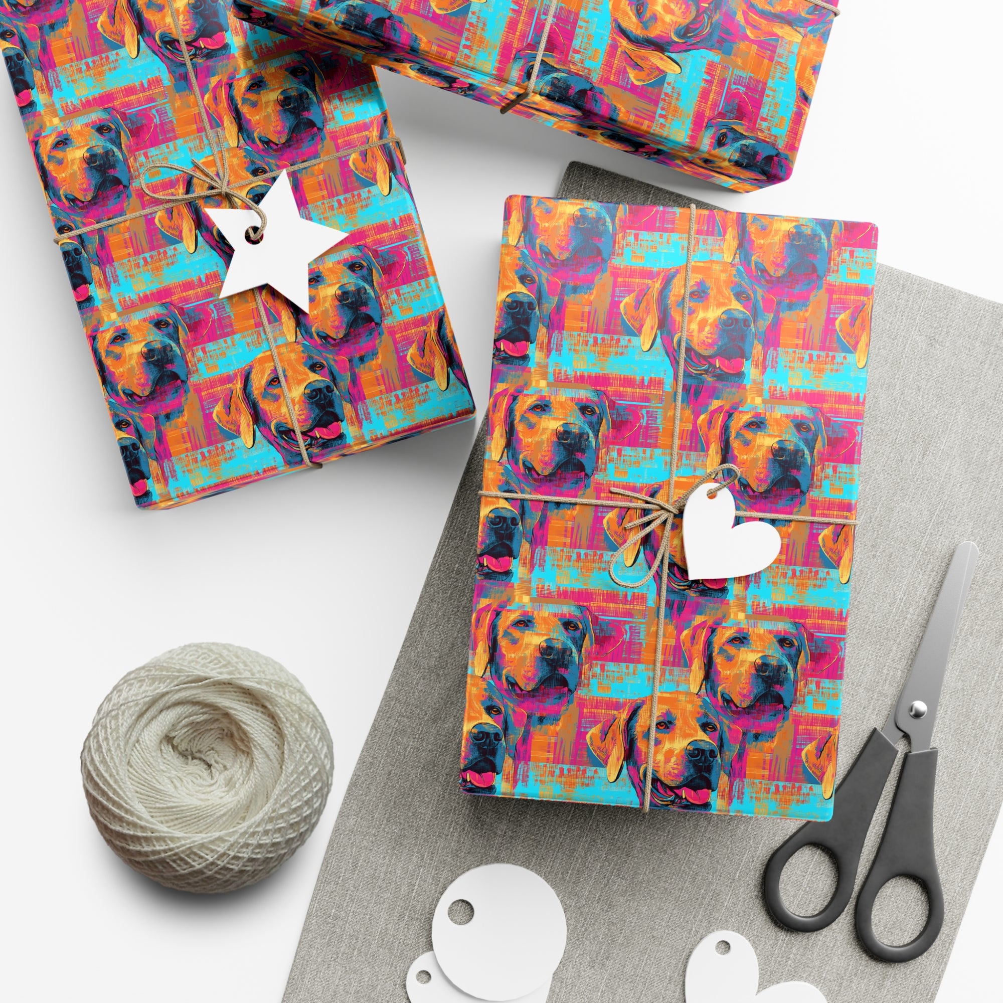 Rustic Charm Labrador Chic Gift Wrap Papers