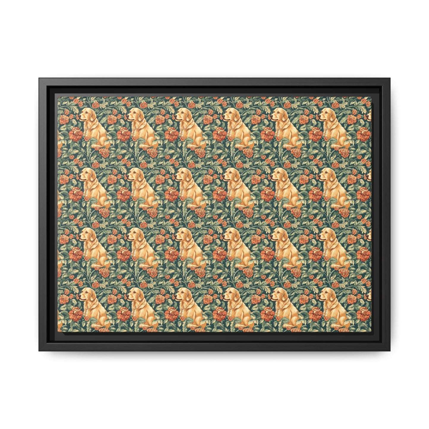 Blooming Goldie Glam Matte Canvas, Framed