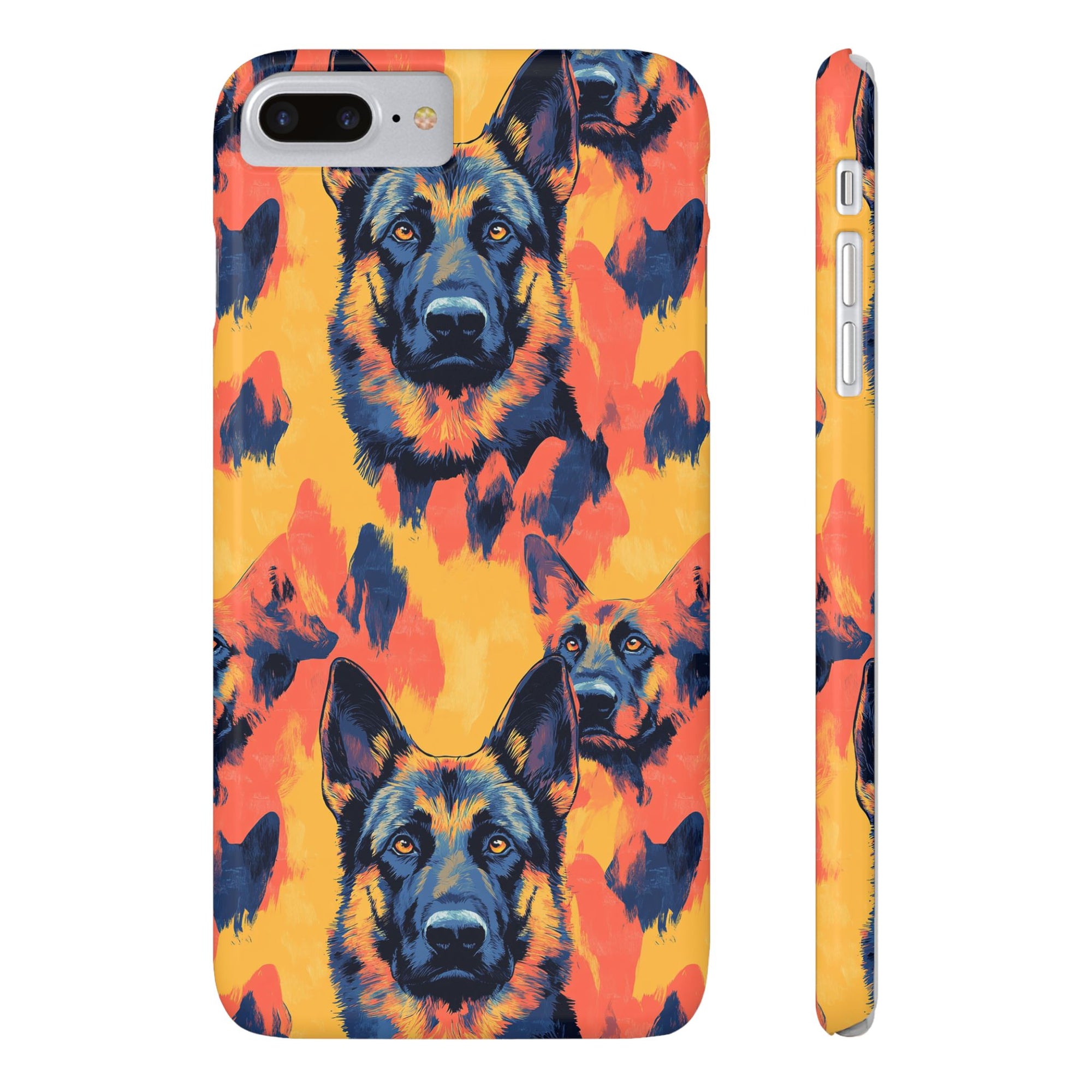 Impressionistic German Shepherds Slim Phone Cases