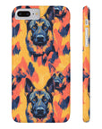 Impressionistic German Shepherds Slim Phone Cases