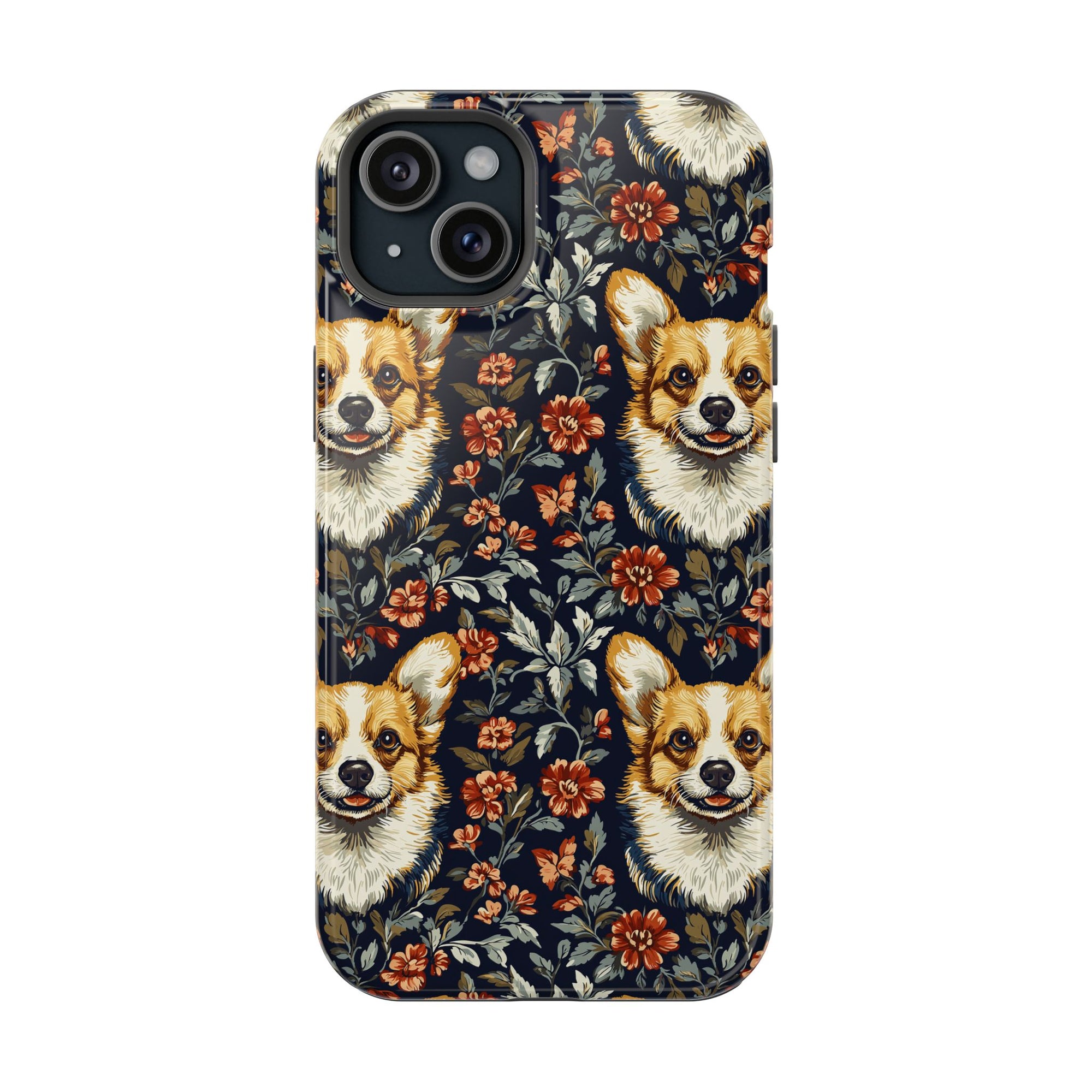 Floofy Corgi Blossom Blast Magnetic Tough Cases