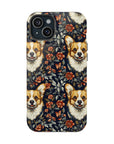 Floofy Corgi Blossom Blast Magnetic Tough Cases