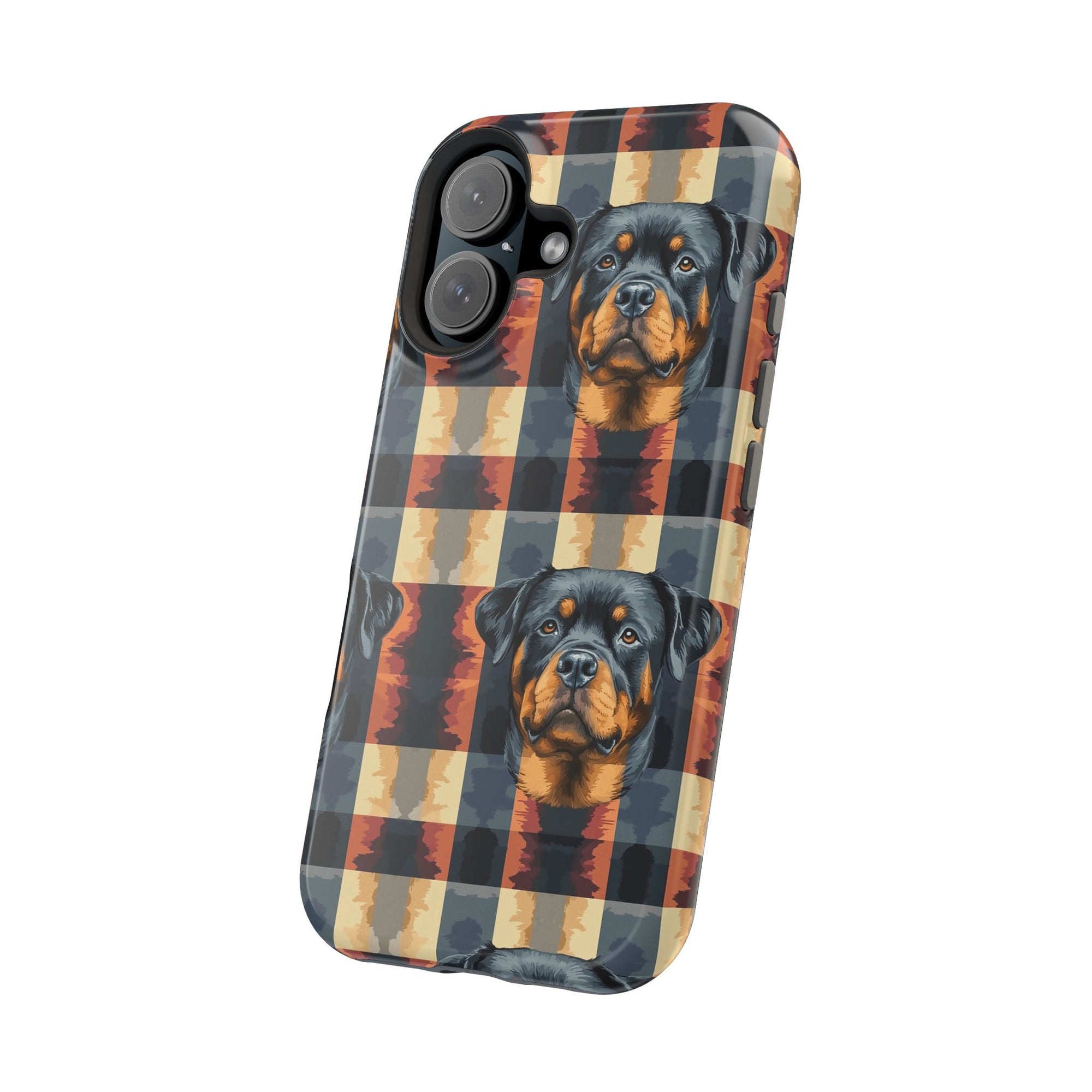 Pawsome Rottweiler Royalty Plaid Magnetic Tough Cases