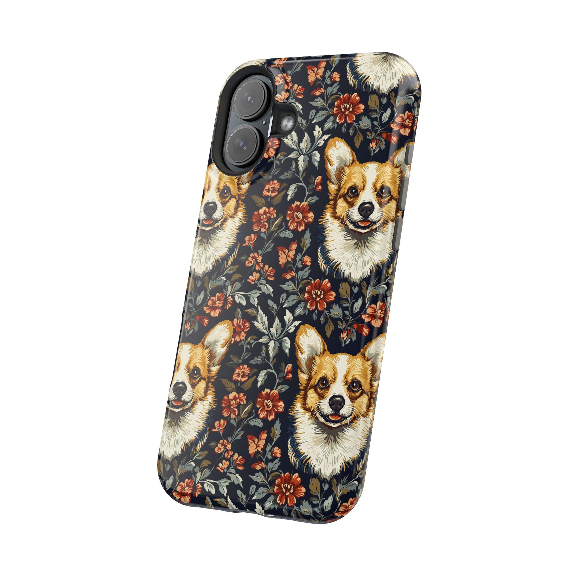 Floofy Corgi Blossom Blast Magnetic Tough Cases