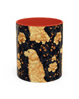 Golden Paws Floral Frenchie Accent Coffee Mug