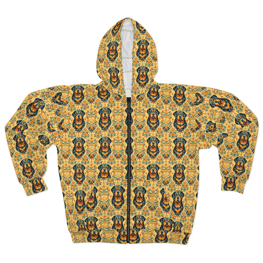 Royal Rottie Regalia Unisex Zip Hoodie