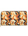 Golden Woof Abstract Glamour Zipper Wallet