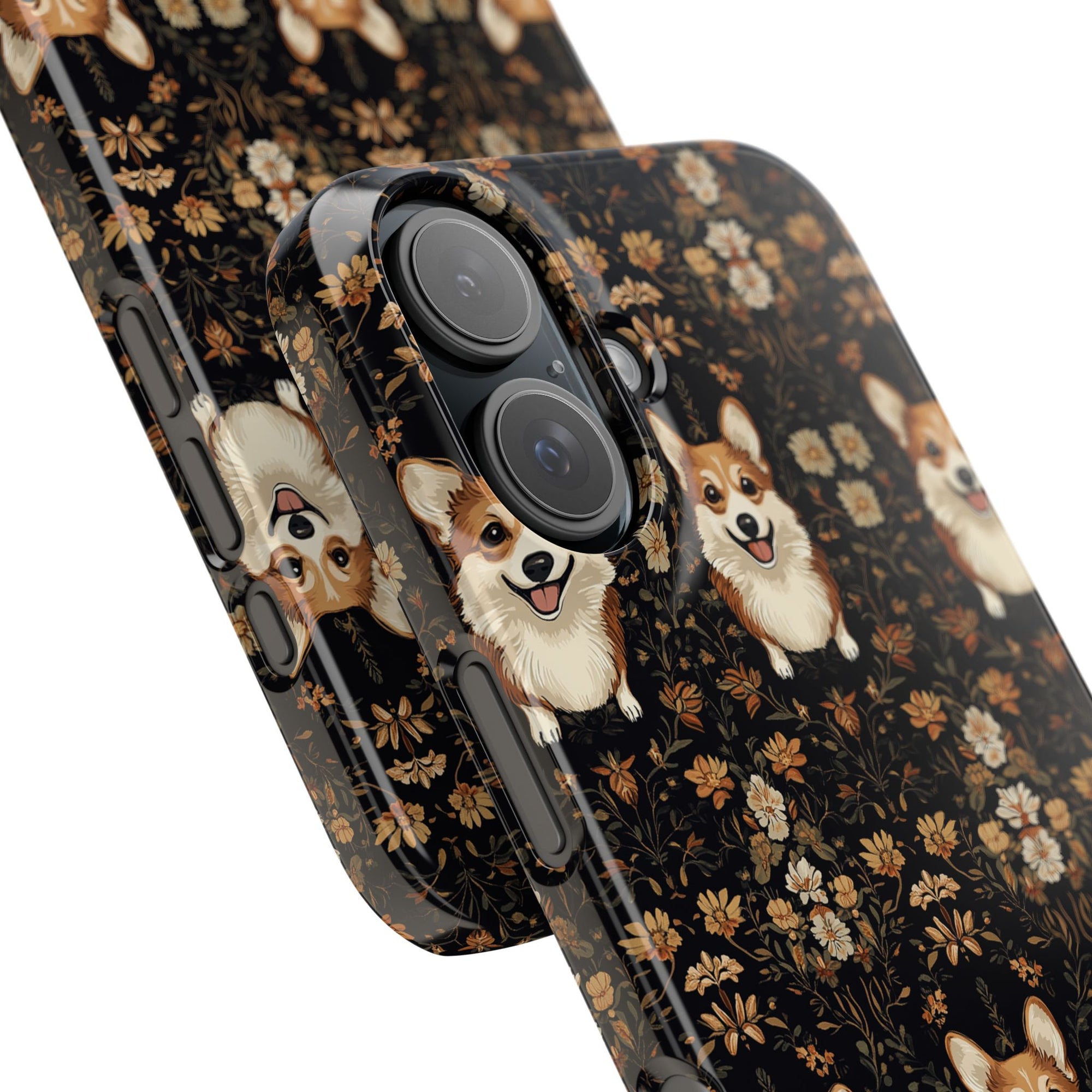 Nighttime Corgi Glow Stride Slim Phone Cases