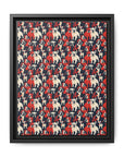 Bulldoggy Bliss Chomper Matte Canvas, Framed