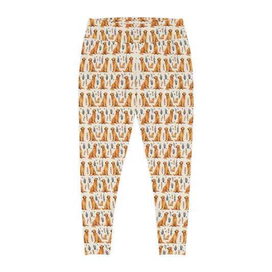 Golden Glamour Paws - Luxe Licks for Regal Retrievers Plus Size Leggings