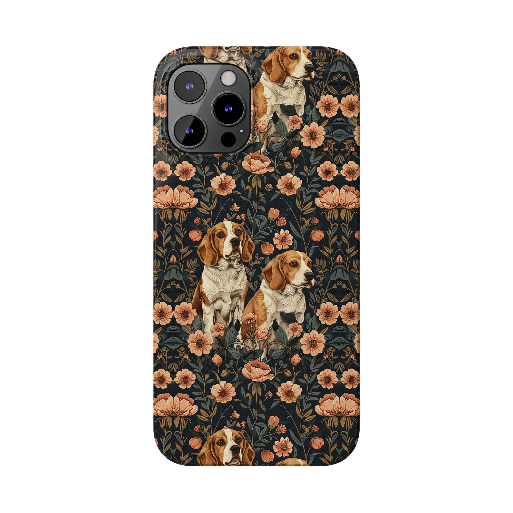 Beagle Blossom Bonanza Slim Phone Cases