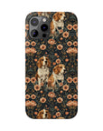 Beagle Blossom Bonanza Slim Phone Cases