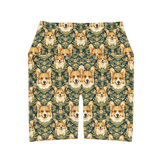 Corgi Charmz High Waisted Yoga Shorts