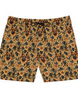 Autumnal German Shepherd Glamour Men's Mid-Length Swim Shorts