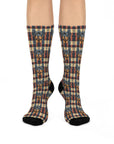 Pawsome Rottweiler Royalty Plaid Cushioned Crew Socks