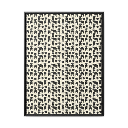 Puggie Pout Perfection Matte Canvas, Framed